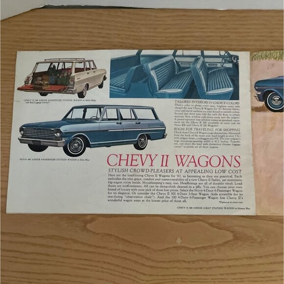 Vtg 1963 Chevy II Chevrolet Brochure Nova Wagons Advertisement 16 Color Pages - Picture 4 of 4